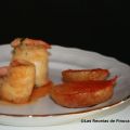 Rollitos de gallo con patatas a la brasa