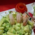 Guacamole con gambas