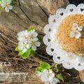 Tarta de crema y nueces