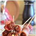 Bacon con dátiles y almendras
