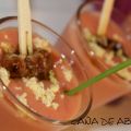 Salmorejo con tataki de atún