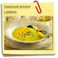 Crema bicolor de brócoli y zanahoría