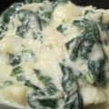 Espinacas a la crema con bacalao