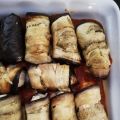 Canelones de berenjena con queso fresco