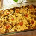 Quiche de champiñones y de tofu suave