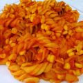 Espirales de pasta con maiz