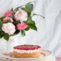 Tarta de queso y fresa de reciclaje