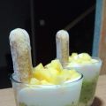 TRIFLE DE KIWI, YOGUR Y MELOCOTÓN