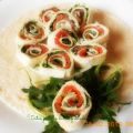 Tortitas mejicanas con rúcula y salmón
