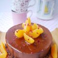 Mousse de chocolate sobre brownie con mandarina[...]