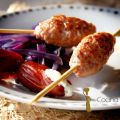Kefta sobre lombarda al limón y Aguellid relleno