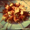 Brochetitas de pollo y pimiento