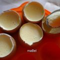 Crema de huevos en su cascarón