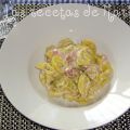 Tortellini con salsa de jamón cocido