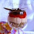Copa de queso  con mermelada de zanahorias