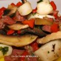 CALAMARES CON CHAMPIÑONES Y JAMÓN