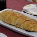 Solomillo Wellington con cebolla a la naranja