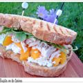 Bocata de pollo con curry y mango