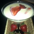 Crema de chocolate blanco con fresas