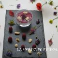 MOUSSE DE LECHE DE ALMENDRAS CON FRAMBUESA