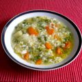 Sopa de arroz con verduras