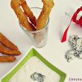 Palitos de pollo con salsa de queso