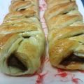 Trenzas de hojaldre rellenas de nocilla