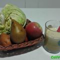 Receta: Zumo de pera, manzana y col