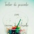 Tartar de pescado con caviar de wasabi