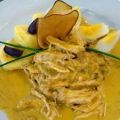 AJÍ DE GALLINA CON ARROZ PILAF.
