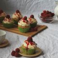 Cupcakes de vainilla y frambuesas