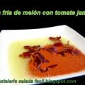 SOPA FRIA DE MELÓN CON TOMATE Y JAMÓN