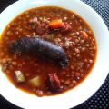 Lentejas con chorizo y morcilla fácil