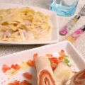 Rollitos de salmón y queso, de primero