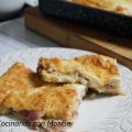 Pastel al horno con bacon y queso