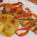 Caballa al Horno con Patatas y Pimientos