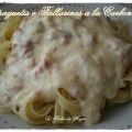 ESPAGUETIS O TALLARINES A LA CARBONARA