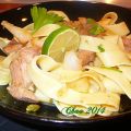 Pasta con cordero.