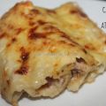 CANELONES DE ATÚN Y BACON