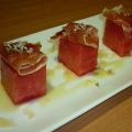 DADOS DE SANDÍA CON JAMÓN Y PARMESANO