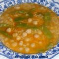 GARBANZOS CON ARROZ Y JUDÍAS VERDES