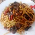 TALLARINES CON LANGOSTINOS Y SETAS