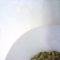 Risotto verde de champiñones y espinacas