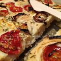 Focaccia de Cherry, cebolla y queso fresco