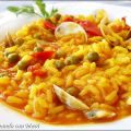 Arroz caldoso pobre con almejas