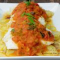 MERLUZA CON PISTO Y PATATAS