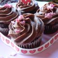 Muffins con corazón de chocolate