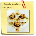 Champiñones rellenos de almejas