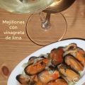 MEJILLONES CON VINAGRETA DE LIMA