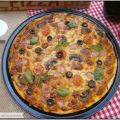 Pizza de masa fina y crujiente